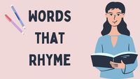 Words That Rhyme English Quizizz