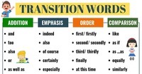 Transition Words - Class 6 - Quizizz