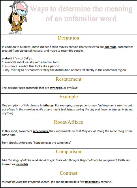 Determining Meaning Using Context Clues - Class 9 - Quizizz