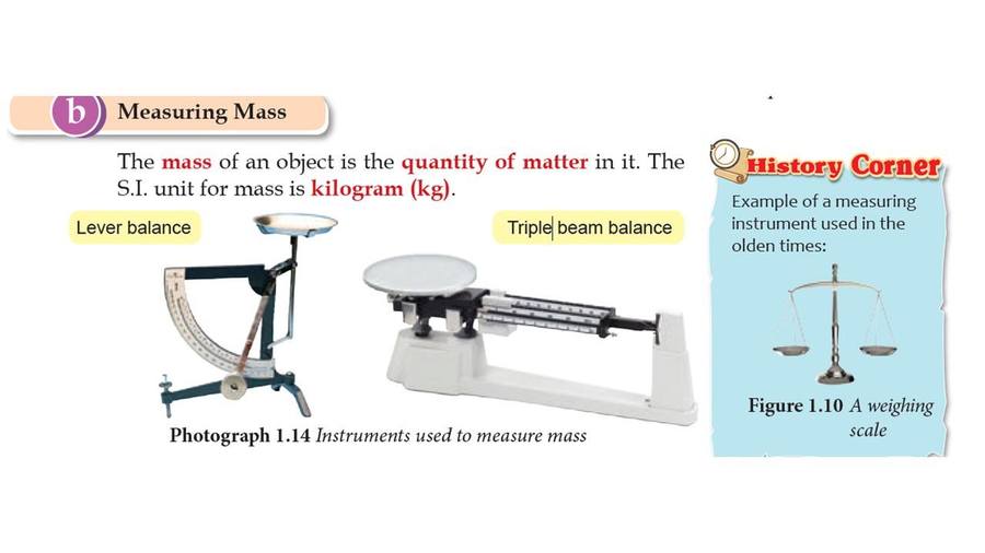 Measuring instruments for mass