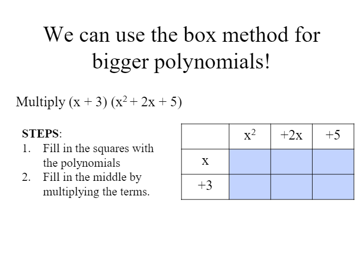 Mulitplying Polynomials Day 2 | Mathematics - Quizizz