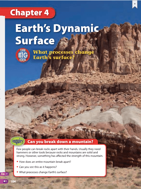 Ch. 4 - Lessons 1 & 2 (earth's Dynamic Surface) 