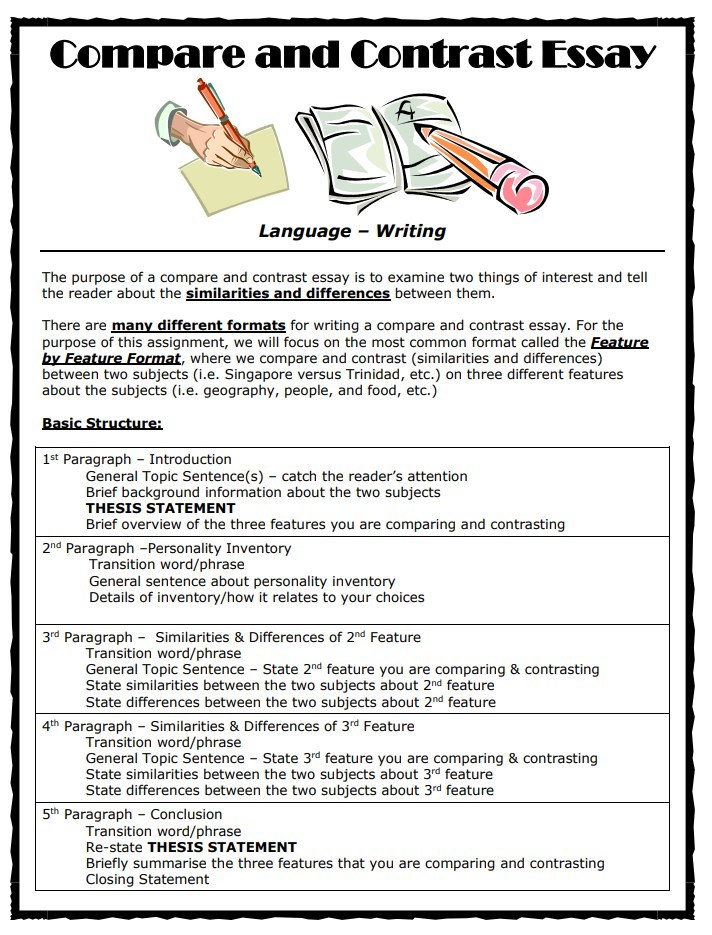 chapter 8 the comparison and contrast essay answers