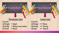 Sinonim dan antonim - Kelas 2 - Kuis