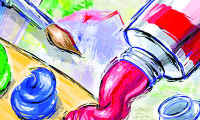 Bricolaje Y Creatividad De Los Niños. Técnicas De Pintura Con Pintura  Gruesa Y Pincel. Niños Arte Dibujo Arcoíris Imagen de archivo - Imagen de  materiales, clase: 215866087