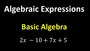 REVIEW: Algebra: Variables and Expressions