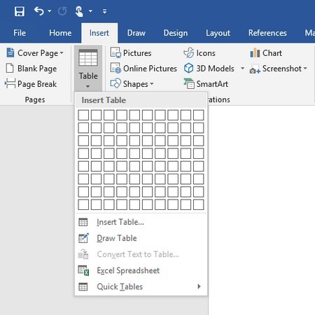 Inserting Tables in MS Word | Quizizz