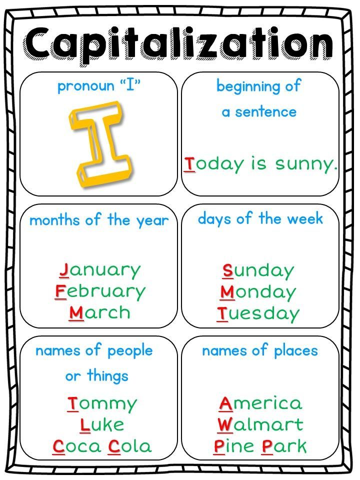 Sentences Order With Capitalization And Punctuation Worksheets