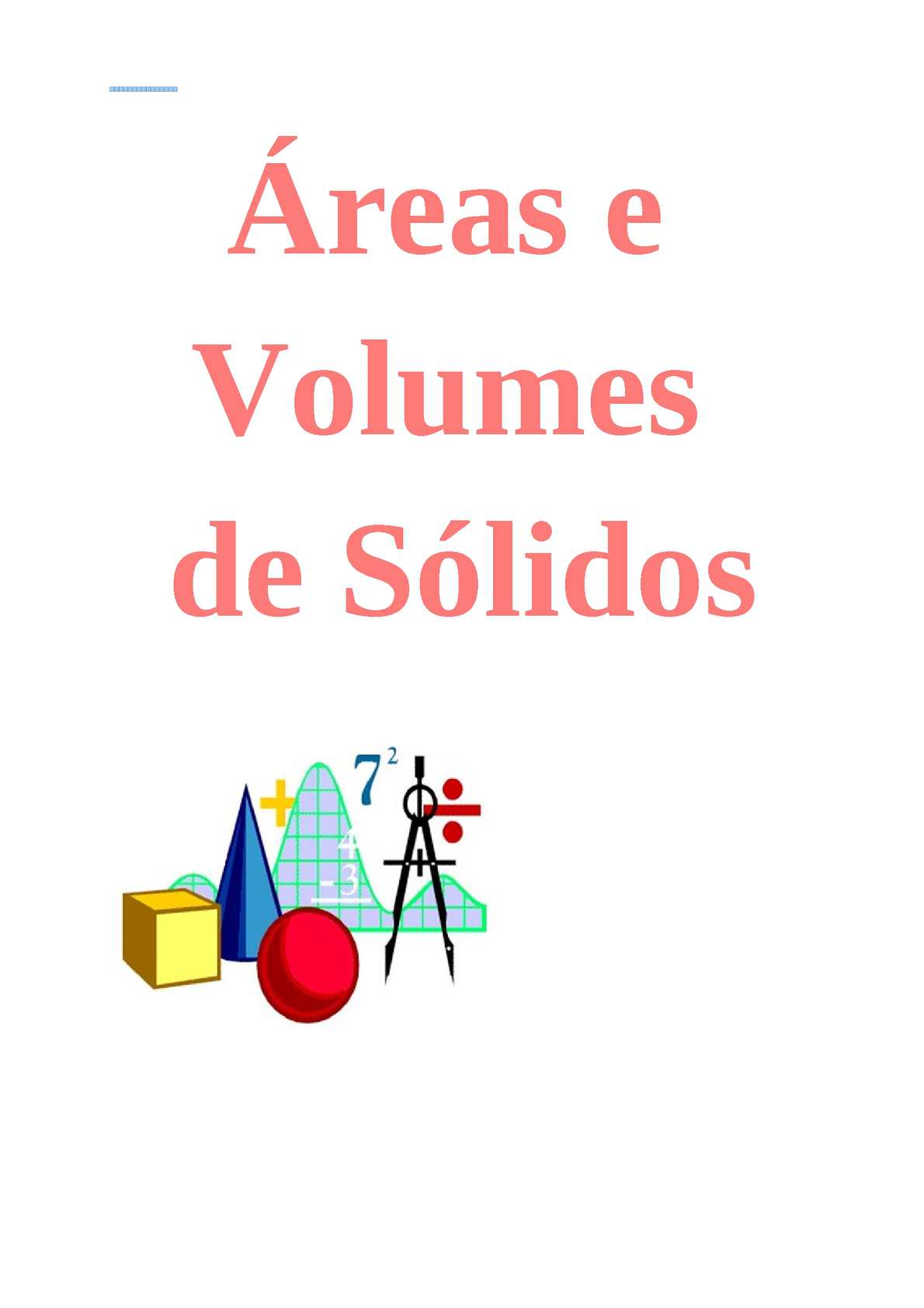 volume e área de superfície - Série 9 - Questionário