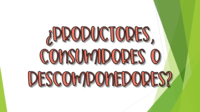 productores y consumidores - Grado 5 - Quizizz