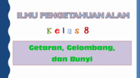 osilasi dan gelombang mekanik - Kelas 3 - Kuis