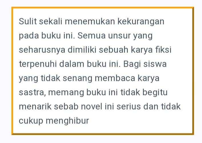 Sulit Sekali Menemukan Kekurangan Pada Buku Ini