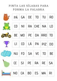 sílabas - Grado 4 - Quizizz