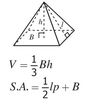 Surface Area of Square Based Pyramids