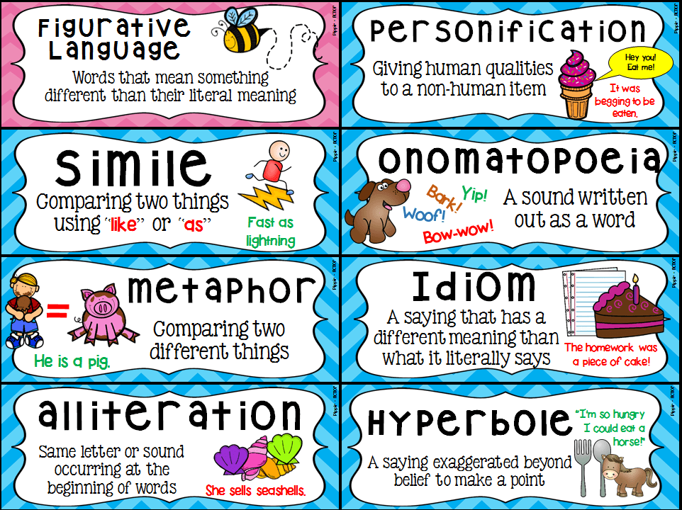 Figurative Language Sentences Worksheets