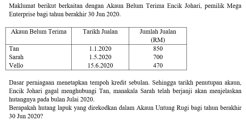 Ujian Pengesanan Prinsip Perakaunan Ting 5 Thn 2021 Quizizz