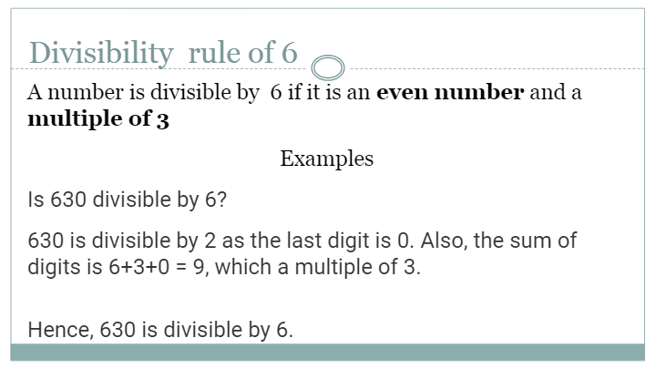 Divisibility Rules For 3, 6 And 9 