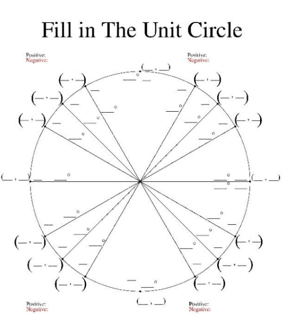 blank unit circle with degrees