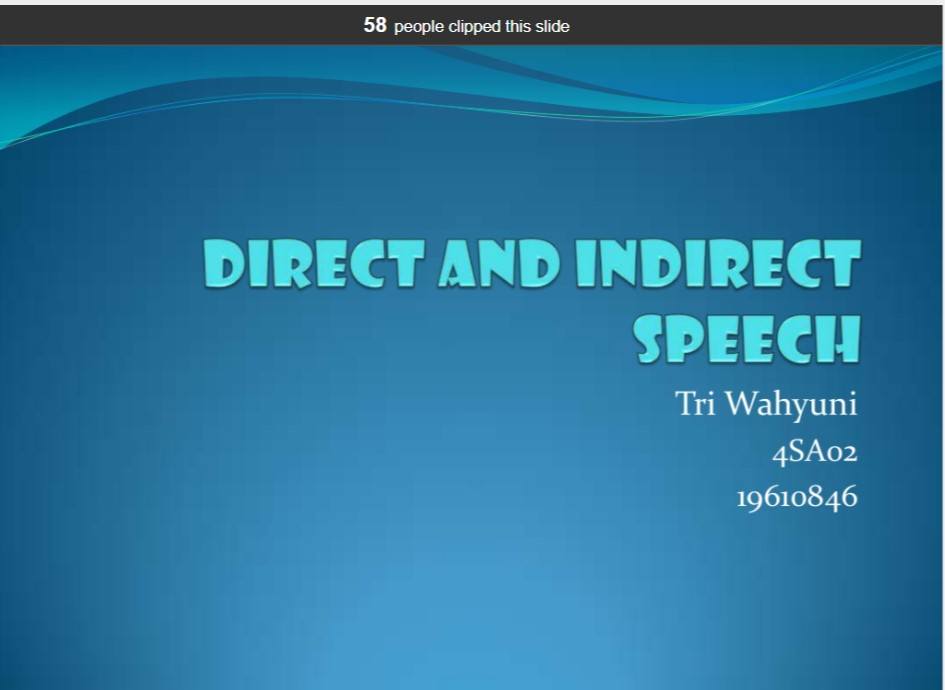 direct to indirect speech quizizz