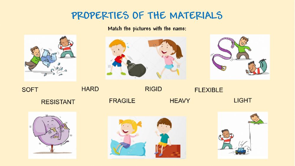 Properties of materials vocabulary