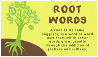 Root Words - Year 7 - Quizizz
