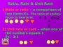 Introduction to Ratios, Rates, and Unit Rates
