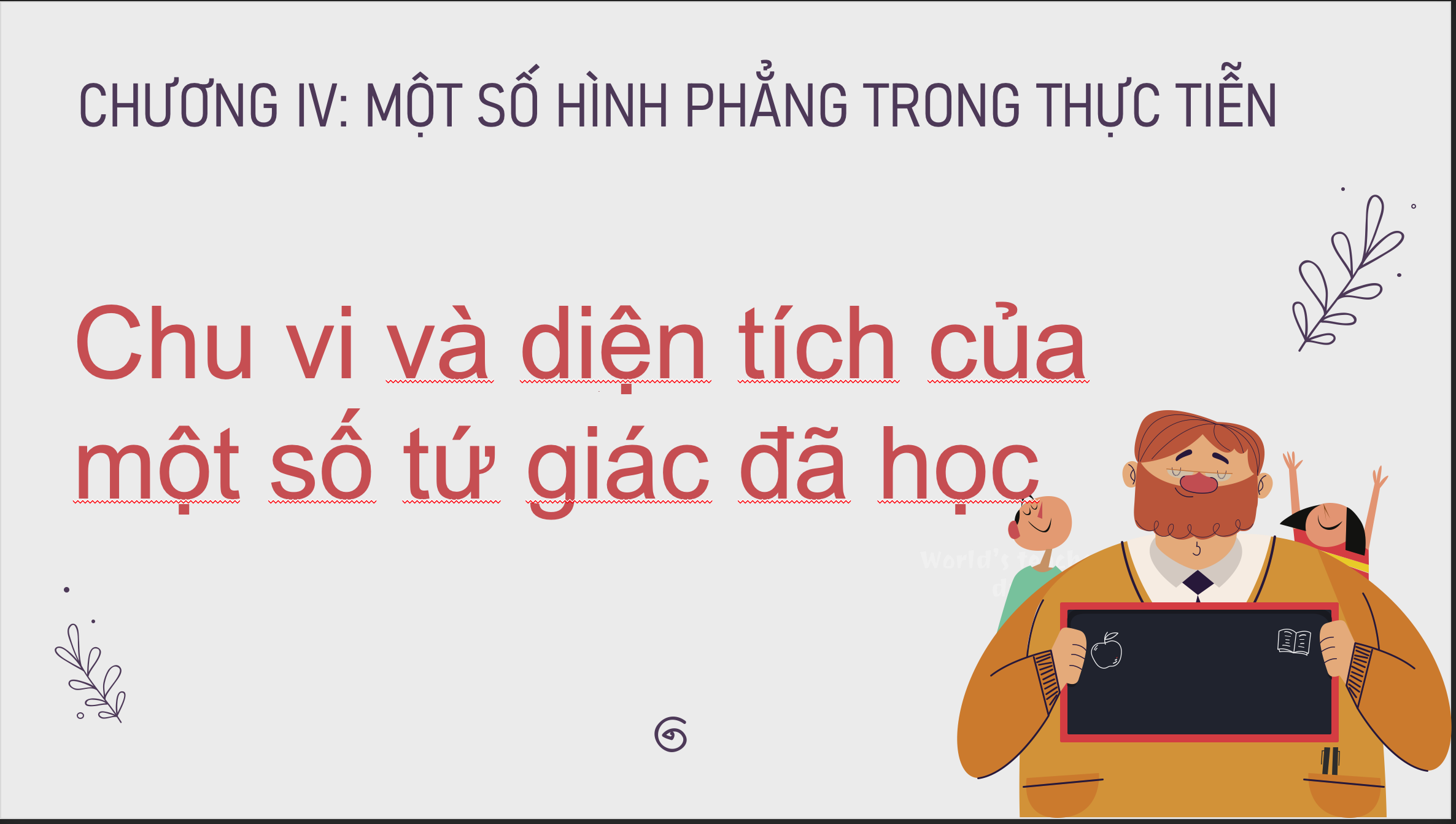 diện tích và chu vi - Lớp 6 - Quizizz