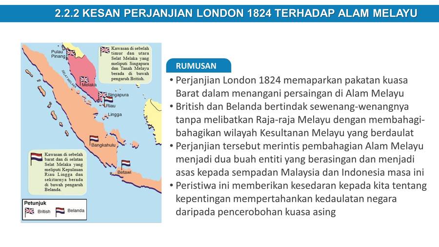 Terhadap kesannya melayu 1824 dan london perjanjian alam