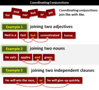 Coordinar conjunciones - Grado 11 - Quizizz