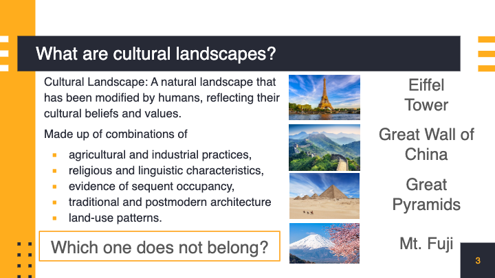 characteristics of cultural landscape