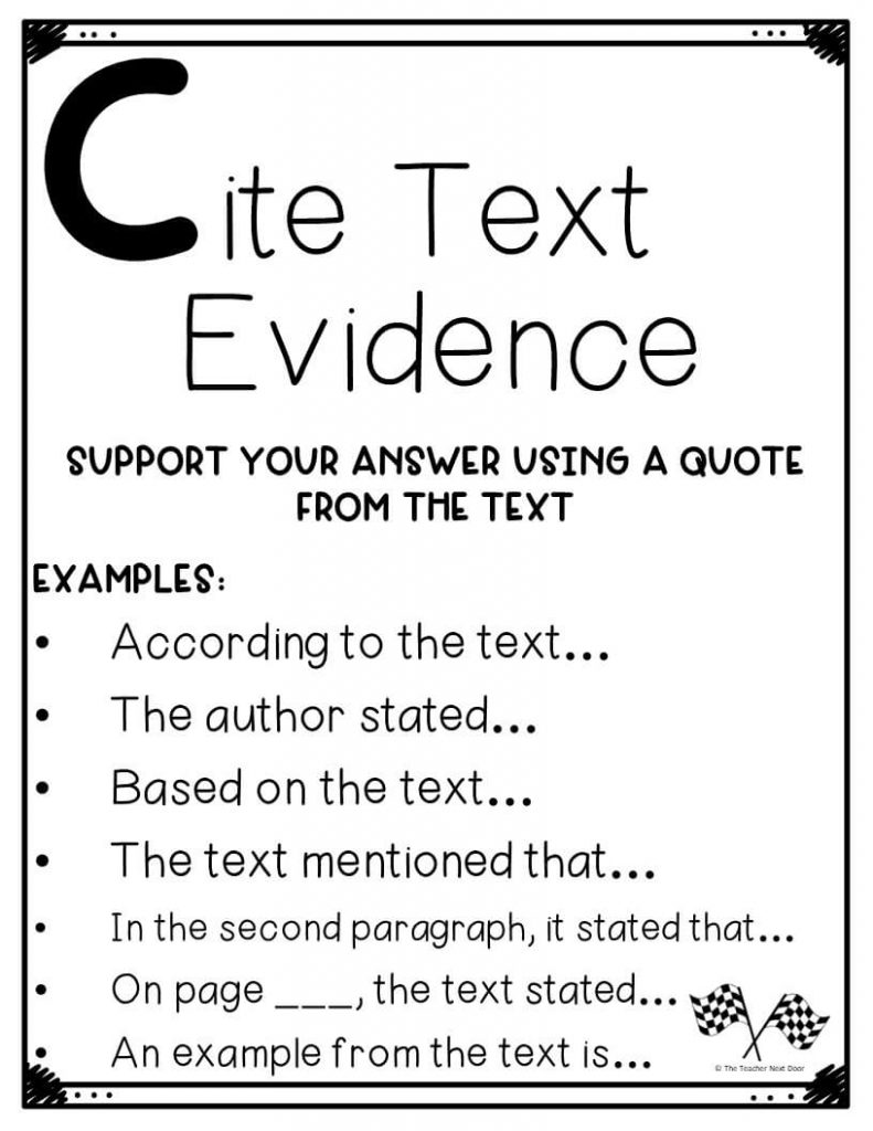 Text Evidence - Grade 9 - Quizizz