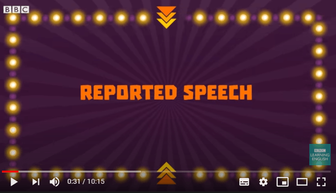 reported speech the grammar gameshow episode 25