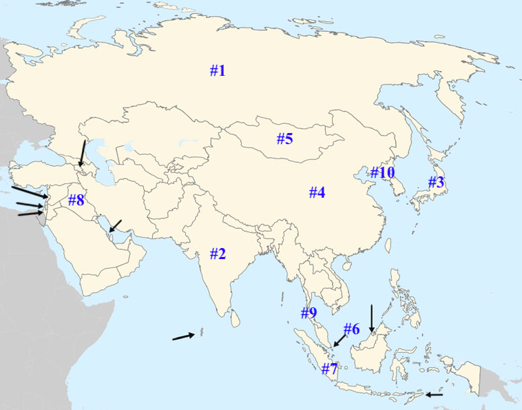 countries in asia - Class 8 - Quizizz
