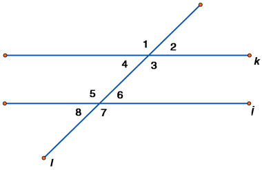 Parallel Lines and Transversal QUiz