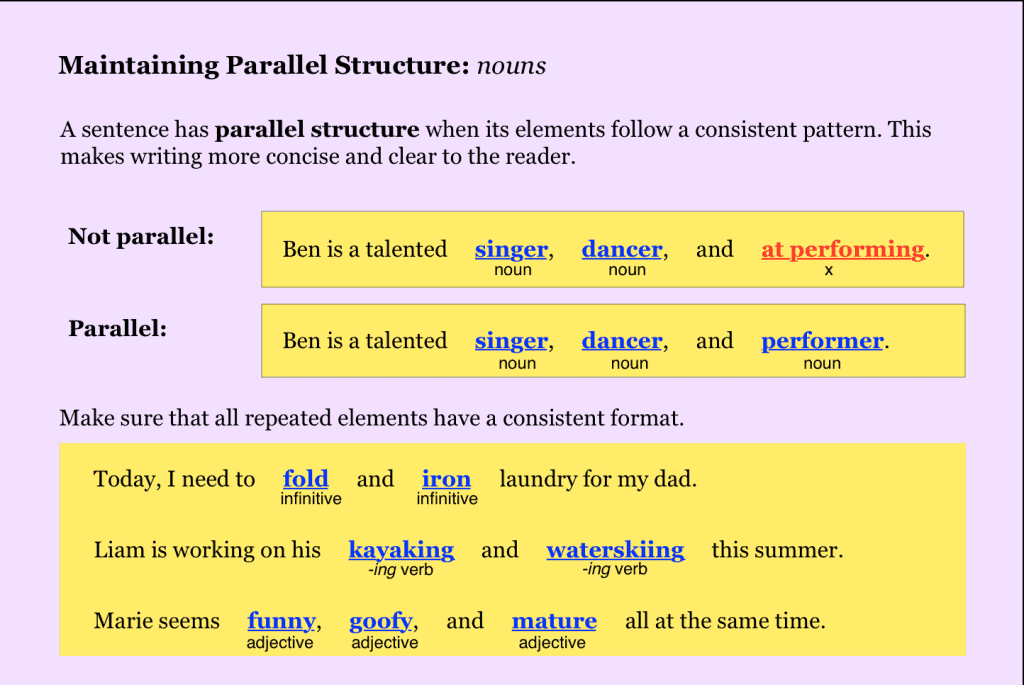 Parallel Structures