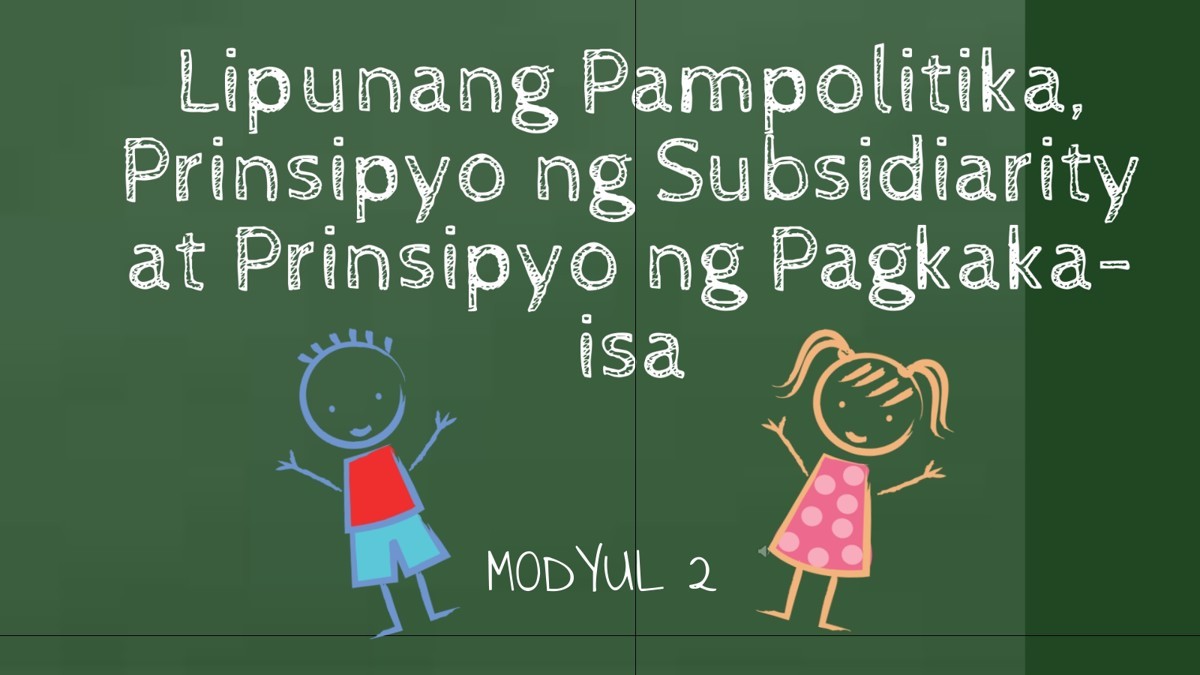 Pagsulong ng Prinsipyo ng Subsidiarity at Pagkakaisa