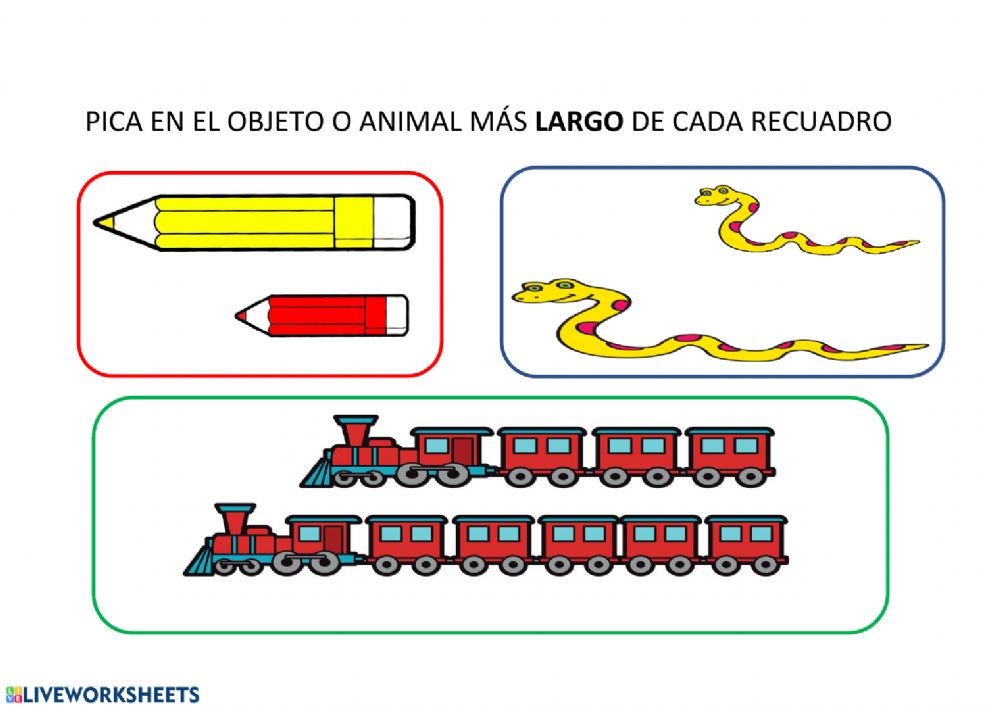 Largo A/Corto A Tarjetas didácticas - Quizizz