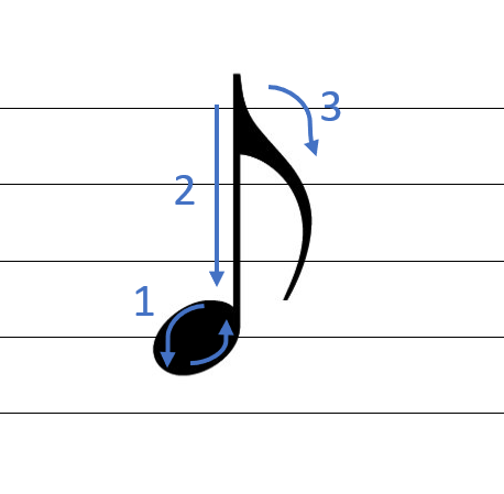 Violinschlüssel Musiknoten Handgefertigt in Massiver Zinn Gb Revers-Anstecknadel 