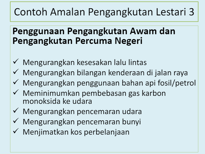 Amalan Pengangkutan Lestari - MosOp