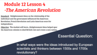 revolución Americana - Grado 9 - Quizizz
