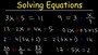 Solving Equations Variables on Both Sides