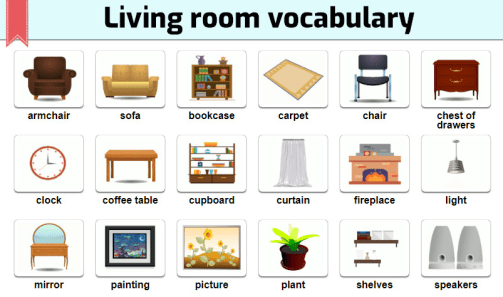 Objects In The Living Room In French