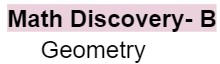 Math Discovery - B - Geometry
