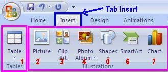 TAB INSERT MS. WORD