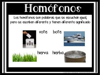 Homófonos y homógrafos - Grado 12 - Quizizz