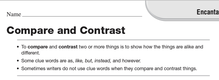 Compare and Contrast P. 258 | English - Quizizz