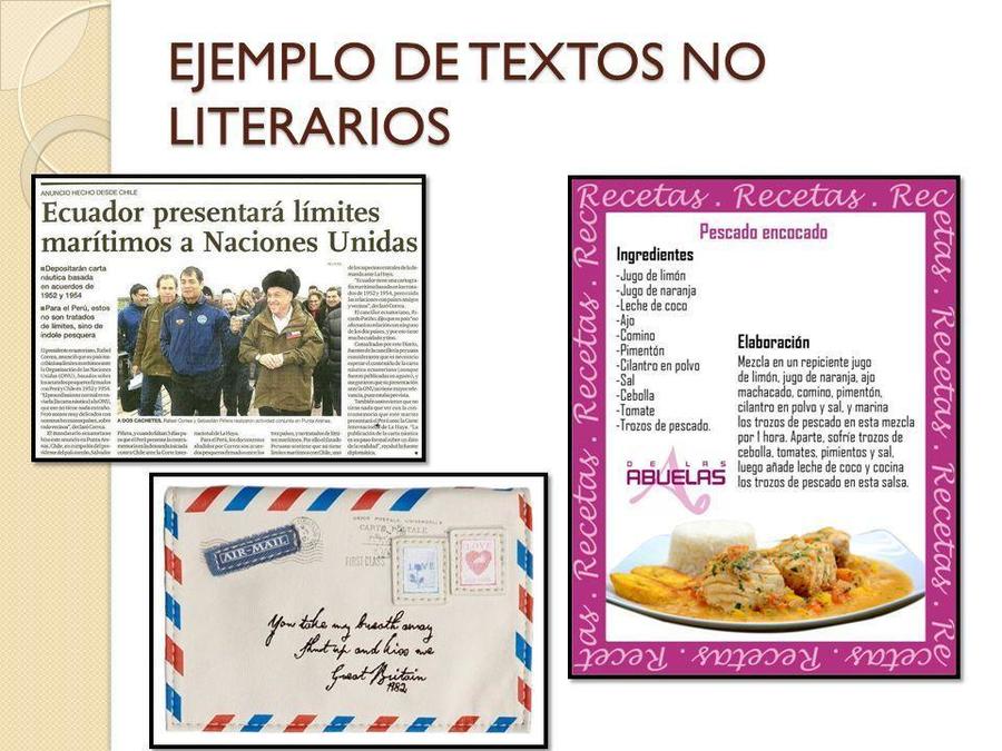 TEXTOS NO LITERARIOS | Education - Quizizz