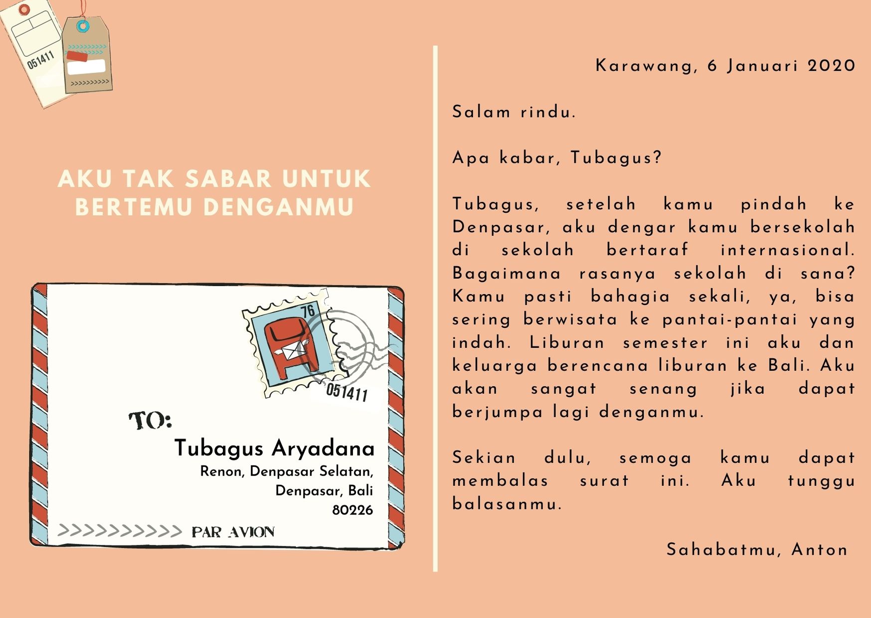 Menulis Surat - Kelas 7 - Kuis