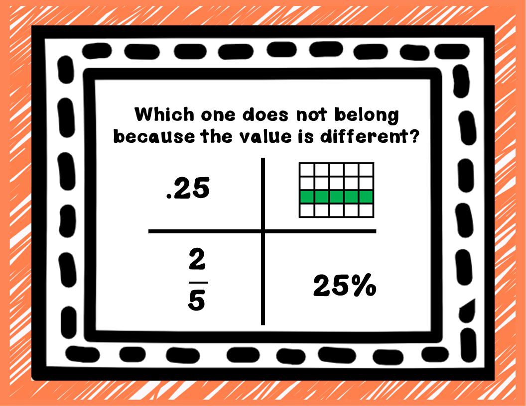 Which One Does Not Belong? | Mathematics - Quizizz