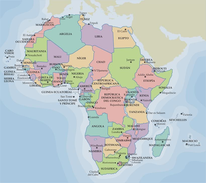 países da África Flashcards - Questionário